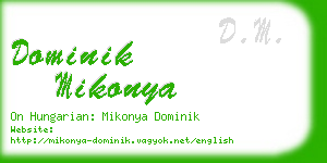 dominik mikonya business card